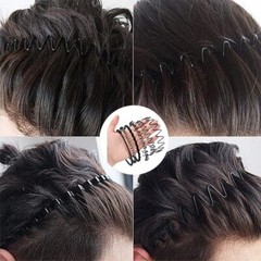 6Pcs Metal Headbands Wave Style Hair Hoop Sports Non-slip Hair Accessories US
