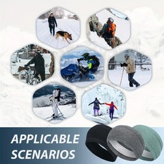Winter Head Band Ear Muff Stretch Hair Band for Running Yoga Skiing Daily Wear