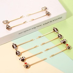 6/8 Pairs Game Day Hair Clips for Women Football Baseball Hairpins Gold