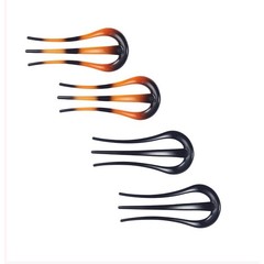 French Hair Forks Tortoise Shell W Shape Updo Hair Pins Clips For Thin Thick Hai