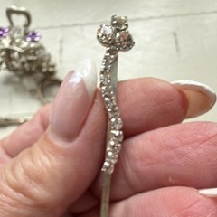 Rhinestone & Faux Pearl Embellished Hair Clips Lot Heart Flower Wedding Party