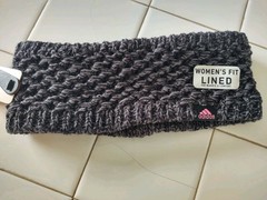 Women’s Adidas Grey Fleece Lined Headband Warm Comfort Sporty One Size NEW