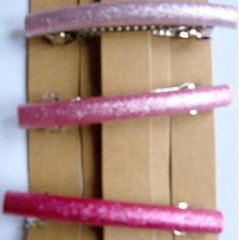 Set of 3 Hair Barrettes 2.5in x 3/8 Girl Secure French Clasp U pick