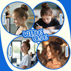 Bobby Pins and Hair Nets Set, Hair Accessories for Women with Invisible Nets for