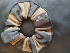 FENDI Pequin pecan Scrunchie Hair Tie Clip Brown Khaki W15cm x H15cm x D0.1cm