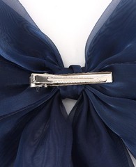 3pcs Hair Bows for Sheer Organza Ribbon Bows White Red Blue Clips Christmas H…