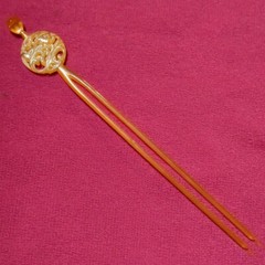 Japanese Kanzashi Hairpin 147mm Amber color Hairornament Kimono Oiran Geisya