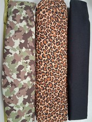 Women’s Boho Wide Headbands, Pkg of 3, Black, Green Camouflage, Leopard Spots