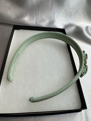 Salvatore Ferragamo Vara Bow Mint Green with Silver Hardware Headband