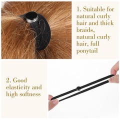 10-Piece Elastic Snap Hair Ties for Afro Puff Braids Swirly Curly Hair