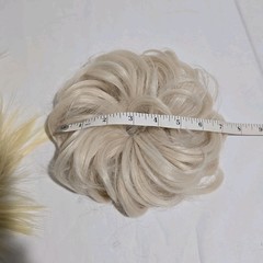 Set of 2 Blonde Hair Ponytail Messy Bun Hair Piece Wiglet Extension