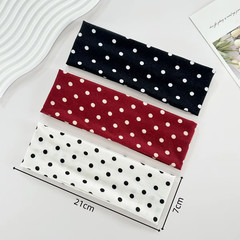 1Pc Polka Dot Yoga Elastic Headband – Fashionable Dot-Pattern Makeup Headband, S