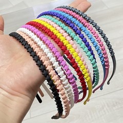 12 PCS Colorful Thin Plastic Five Star Headbands Teeth Hair Accessories Girls
