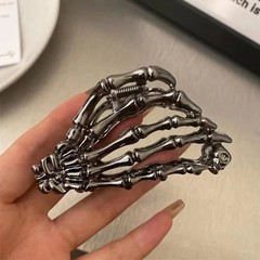 Halloween Ghost Hand Skull Hair Claw Clips Women Metal Gothic Hair Accessories