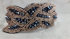 Headband Hair Band Party Bead Elegant Black Silver Business NWOT Sexy Fashion