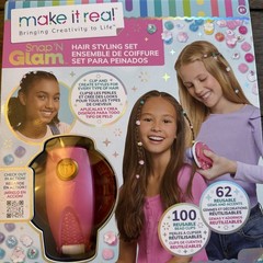 Snap N Glam Hair Styling Set 100 Reusable Bead Clips for Creative Styles