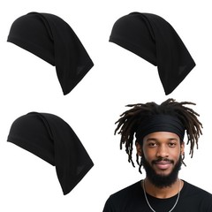 guduling 4pcs Dreads Cap, Loc Sock, Dreadlock Caps for Medium-Large, Black