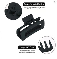 4Pcs/Set Women Girls Claw Clips Coffee Black Hair Claw Nonslip Crab Hairpins Bar