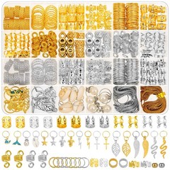 324 Pcs Gold and Silver Hair Jewelry for 1 Count (Pack of 324), Multicolor