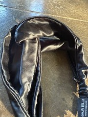Women’s 100% Silk SLIP Black Head Turban Headband