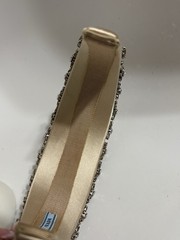 Prada Beige Silk Satin Crystal Bow Headband