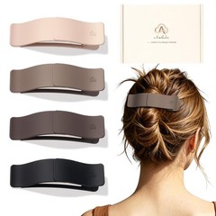 Amlaidu Medium Flat Hair Clips for Women, Matte Flat Claw Clips for Thick Thi…