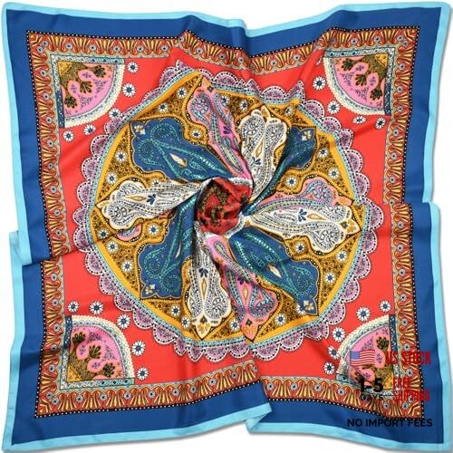 XL 40×40 Satin Square – Oversized 40 x 40 40-5 Cg Red and Oxford Blue Totem