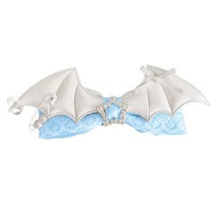 Novelty Lace Bows Braid Holder Bat Wing Hair Clip Female Halloween Headdress