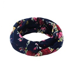 4-Pack Floral Turban Headbands for Women Elastic Twisted Hair Bands Wide Set