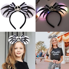 The Nightmare Before Christmas Jack Skellington Witch LED Light Up Ears Headband