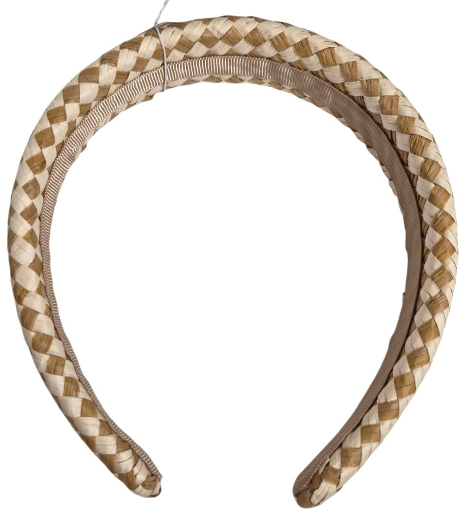 J.Crew Factory Woven Puff Headband in Natural Woven One Size CI991 New with Tags