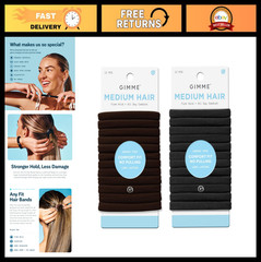 Crease-Free Hair Ties – 24 Count Black & Dark Brown – Firm Hold, Seamless, Anti-