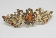 Gold Tone Rhinestone gold color metal Hair Clip Barrette ha2170