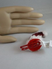 Claire’s Christmas Hair Hat Clip Red White Bling Santa’s Helper USA SELLER