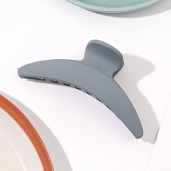 Scrub Big Clip Korean Crescent Moon Shaped Geometric Solid Color Matte Hairpins
