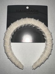 NEW Hairitage Raw Edge Headband Light Brown Tan Khaki Color Hair Accessory