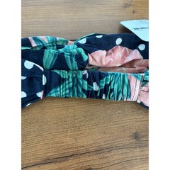 NWT Free People Headband Womens OS Navy Pink Pineapple Polka Dot Twist Front