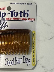 NEW The Original Grip-Tuth Good Hair Days #414 Shell 2 3/4” Combs Two Sets Of 2