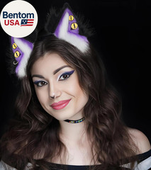 Women Cat Ear Furry Animal Headband Handmade Cute Wolf Fox Cosplay Halloween Cos