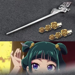 1pc Anime Alloy Hairpin Silver Cosplay Stylish Hair Stick Halloween Prop – NEW
