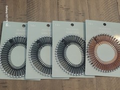 Lot of 4 Rhinestone Stretch Comb Headband Circular Hair Band Black Brown