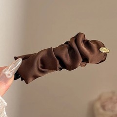 Korean Satin Banana Hair Clip Elegant Bow Barrette Ponytail Hair Accessory Women