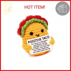 Positive Crochet Taco Birthday Gifts for Women Men Teacher Appreciation Fathers