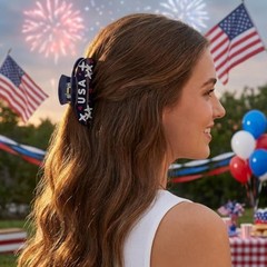 USA Hair Clip for Women Sturdy Patriotic Independence Day Hair Claws HC23393A