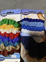 Vintage NOS Lot Of Goody Hair Scrunchie Ponytail Holders Lot Of 4 Packs 17 Piece