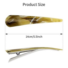 6 Pack 5.5 Inch Long Big Acrylic Alligator Hair Clips for Styling Non Slip Metal