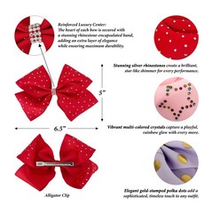 Wholesale 20 pcs 6.5″ Girls’ Jumbo Grosgrain Bow Hair Clips – FINAL BATCH