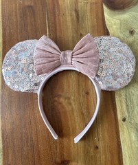 Disney Minnie Mouse Light Weight Ears Headband Pink Sequins