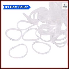 3200 Clear Elastic Rubber Bands Hair Ties Tiny Small Ponytail Holders 0.6 Inch