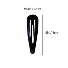 70 Pack 2 Inch Barrettes Women Metal Snap Hair 1 Count (Pack of 70), Black